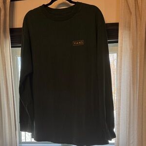 Vans Men's Dark Green Long Sleeve Tee